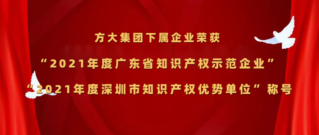 ag尊龙凯时·中国官方网站集团下属企业荣获“2021年度广东省知识产权示范企业”、“2021年度深圳市知识产权优势单位”称号